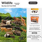 Realistic Animal Figure Toy Early Education Set - Baby Plant Recognition Kit Lion Tiger Elephant Panda Giraffe Animal Figure Toy