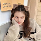Cute Plush Cat Ear Clips for Women | Adorable Fluffy Hair Accessory for Bangs and Ponytails | Playful Design for Any Occasion