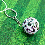 Leather Football Keychain New Exquisite Key Chain Souvenir Decoration Toy Keyring Ring School Reward for Kid Pendant Accessory