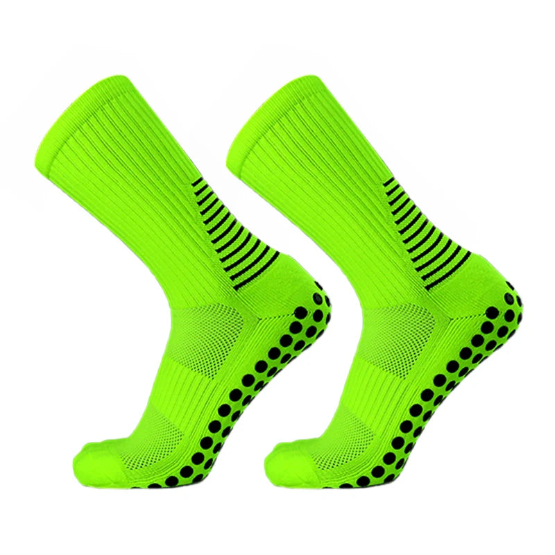 2023 New Silicone Anti slip Football Socks for Men and Women Gripping Outdoor Sports Running Soccer Socks