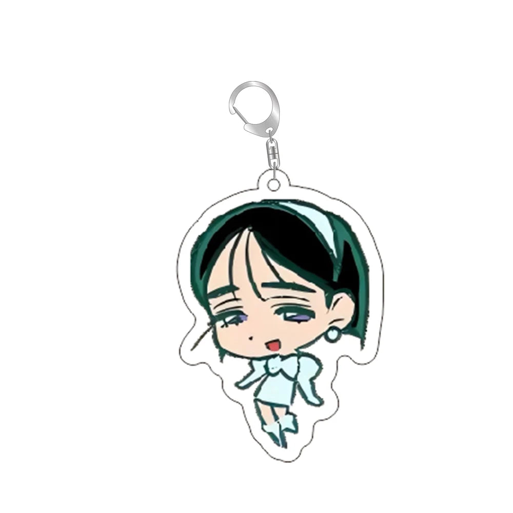 Anime Alien Stage Chibis Keychain Luka Ivan Till Mizi Hyuna Sua Key Ring Game Accessories  Backpack Pendant Prop Jewelry Gift