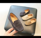 Boy Leather Shoe Fashion Solid Color Versatile Kids School Causal Single Shoes Breathable Non-slip Children Slip-on Flat Loafers