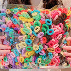 100-500pcs  Children Elastic Hair Bands Girls Colorful Hair Ties Ponytail Holder Rubber Bands Mini Scrunchie Hair Accessories