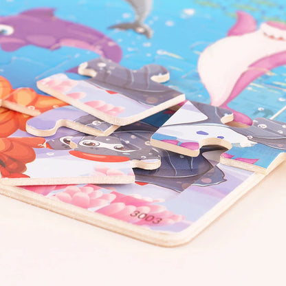 Wooden Tangram Puzzle Montessori Educational Toy Set