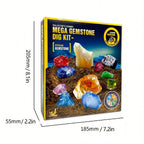 STEM Mega Gemstone Dig Kit for Kids Crystal Mining Set