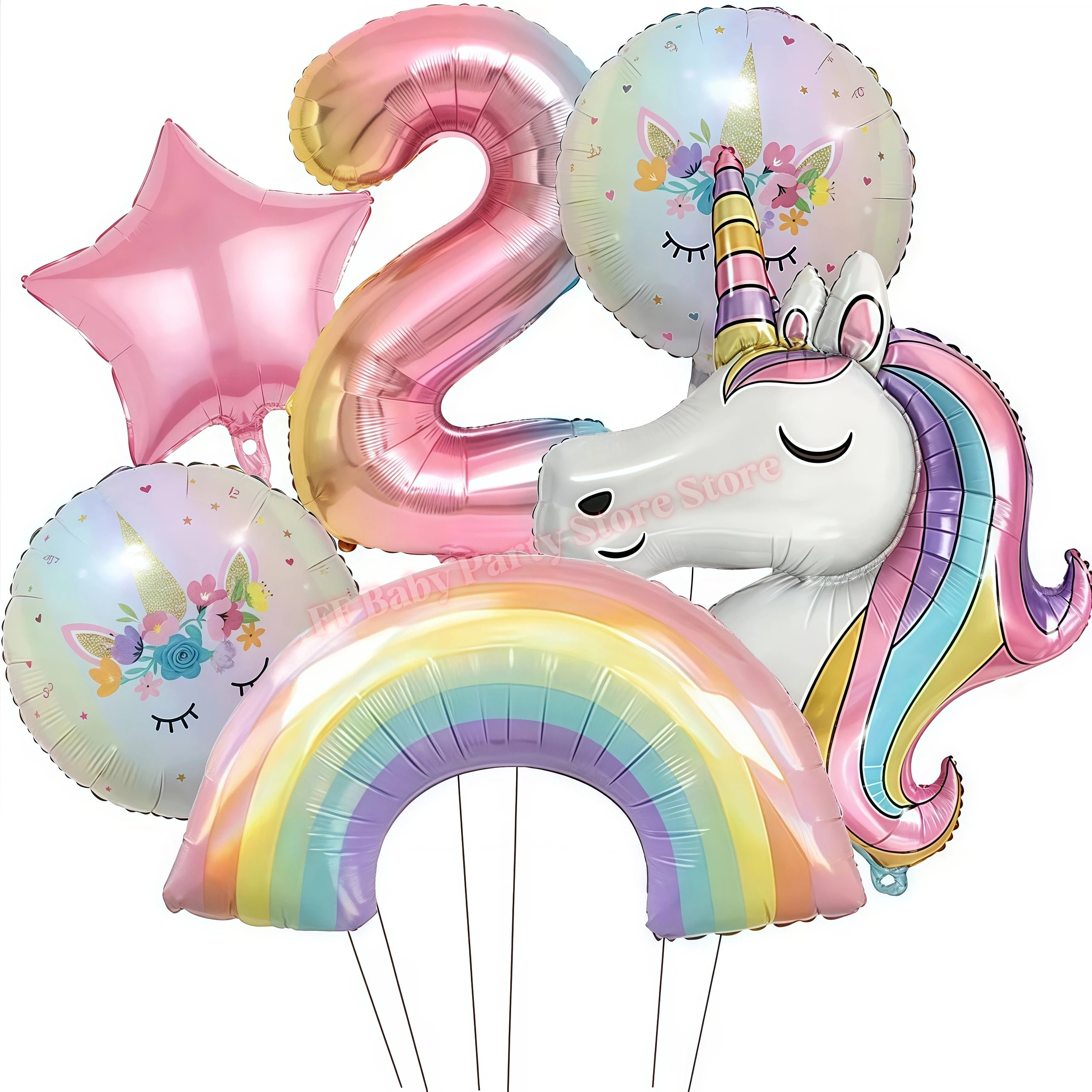 Kids Girls Unicorn Birthday Party Decoration Plate Cup Happy 1st Unicorn 3D Balloon Kid Favors Gift Wedding Baby Shower Supplies
