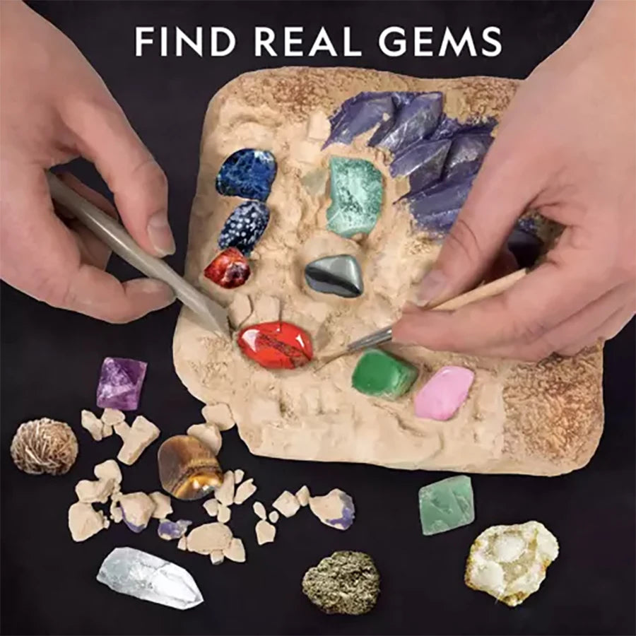 STEM Mega Gemstone Dig Kit for Kids Crystal Mining Set