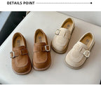 Girls Flats Spring Fall Shallow Lazy Loafers Shoes for Kids Girl Comfortable Soft Suede Sneaker Casual School Shoes Child I02111