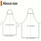 Cute Cat Pattern Polyester Apron  Vibrant Cartoon Cats with Hearts & Stars DesignKitchen Apron for Cooking, Baking Home Decor