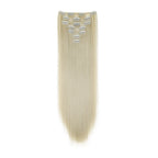 WIGSIN 24Inch Synthetic 7Pcs/set Long Straight Hair Extension 16Clips Hairstyle Black Blonde Hairpiece for Women