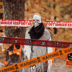1/2pcs Halloween Warning Caution Tape Skull Crossbones Haunted House Barrier Tape Party Decoration Horror Scene Prop Pendant