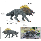 Oenux Wild Beast Animals Small Gray Wolf Maned Wolf Baby Wolves Simulation Model Action Figures Collection PVC Gift Kid Toy Gift