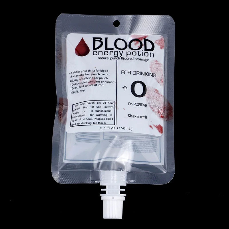 10pcs Halloween Cosplay Drink Container Bag Vampire Blood Pouch Props Zombie Beverage Food Class PVC Water Bottle Decors