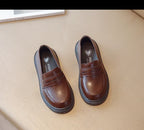 Children's Leather Shoes Classic British Style for Boys Girls