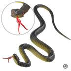 45cm Fake Realistic Rubber Toy Snake Simulation Anaconda Scary Halloween To Scare Birds Props Prank Trick Toy Accessories