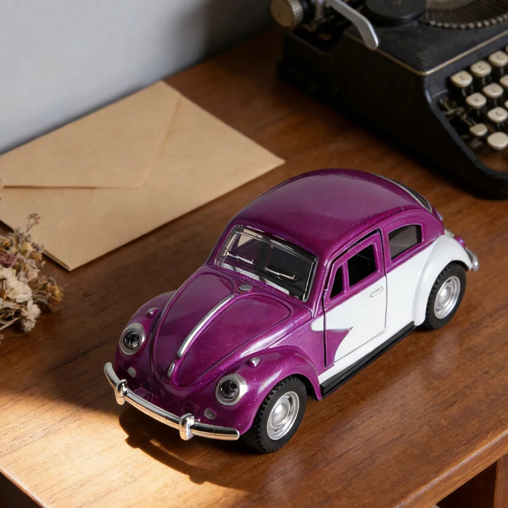 1/32 Scale Alloy Toy Car Mini Alloy Die-cast Beetle Car Model Retro veteran car  Simulation Model Toy For him