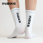 INBIKE Summer Cycling Socks Men Sports Compression Running Socks Biking Socks Crew Length Breathable Basketball Football Socks