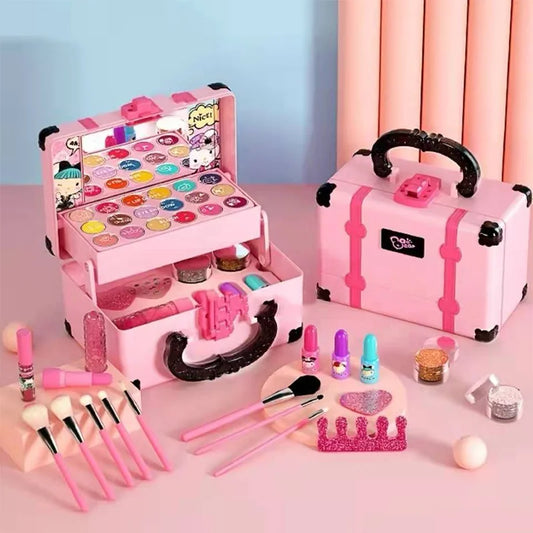 Children Makeup Cosmetics Pretend Playing Princess Kit