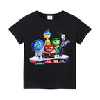 Inside Out 2 Joy Sadness Girls Boys Child T Shirt Clothes Tops Children's Clothing Summer Cute Short Sleeve Tee Kids Gift
