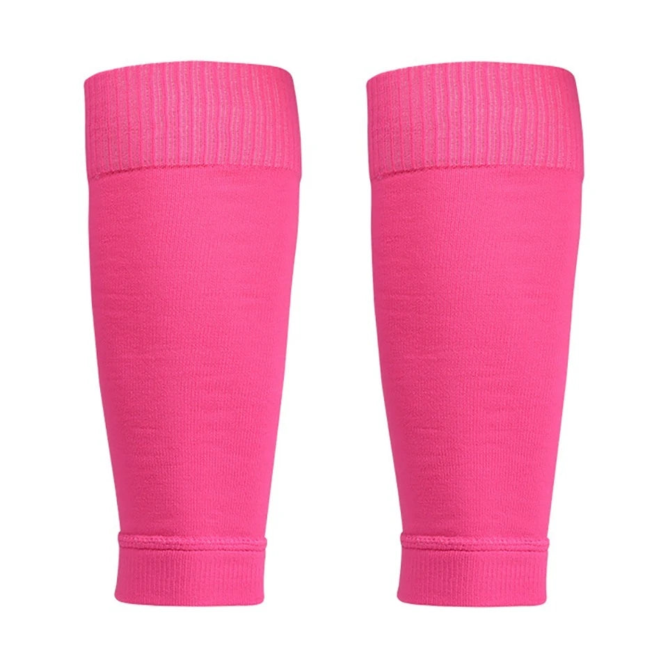Loogdeel 1 Pair Football Socks Soccer Leg Brace Sleeves Breathable Sport Sock Adult Kids Shin Guards Calf Protection Leg Cover