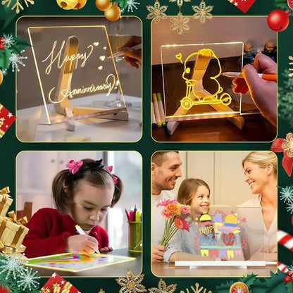 Luminous Acrylic LED Drawing Board for Kids DIY Art