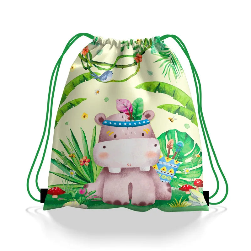 1pc Non Woven Drawstring Bag Birthday Party Gift Bag for Boys Girls Shoulder Storage Bag Multiple Themed Parties to Choose from