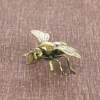 Solid Brass Insect Honeybee Figurines Miniatures Tea Pet Funny Beetle Crafts Collection Desktop Small Ornaments Home Decorations