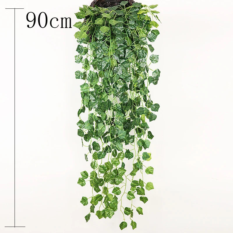 Hand Made Wicker Rattan Flower Planter Wall Hanging Wicker Rattam Basket Garden Vine Pot Plants Holder Garden Pots Wall Planter