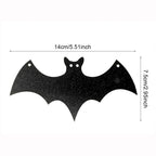 Runtowo 1set Paper Bat Banner ,Halloween Hanging Garland ,Happy Halloween Flag Party Decorations