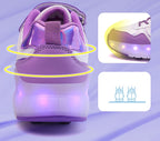 Light Up Roller Shoes Kids LED Sneakers USB Charge Sport Shoes