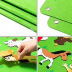 Farm Animals Felt Story Busy Board 4-in-1 Learning Activity Set