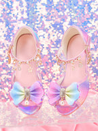 Girls Rainbow Glitter Dress Shoes Party Sandals for Kids