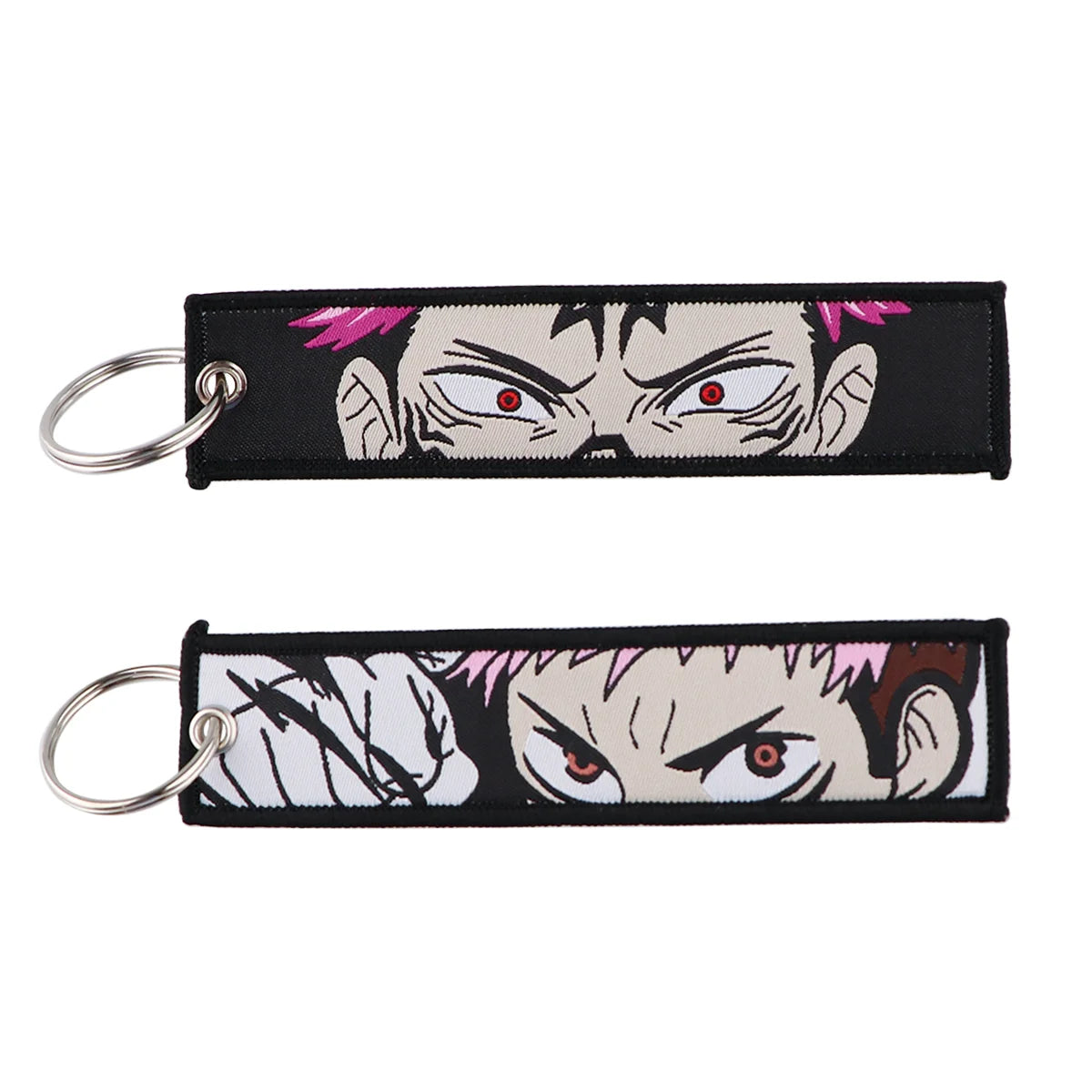Anime Embroidery Keychain – Manga Key Fob & Car Keyring Accessory