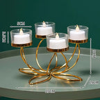 Metal Candlestick Holder Iron Candle Holders for Romantic Candlelight Dinner Props Table Decoration Retro Bedroom  Ornaments