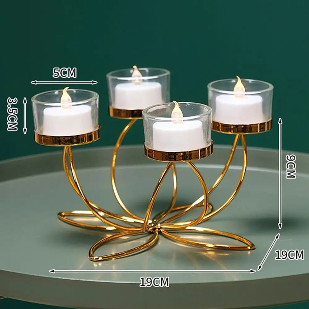 Metal Candlestick Holder Iron Candle Holders for Romantic Candlelight Dinner Props Table Decoration Retro Bedroom  Ornaments