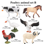 Oenux Mini Wild Forest Animals Insect Dinosaur Model Owl Fox Squirrel Hedgehog Fox Frog Figurines Cake Toppers Kid Toy Gift