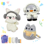 Animal sery Crochet Kit for Beginners Crochet Starter SET ,DIY Crochet Kit For Beginners,Crocheting Knitting Kit Step-by-Step