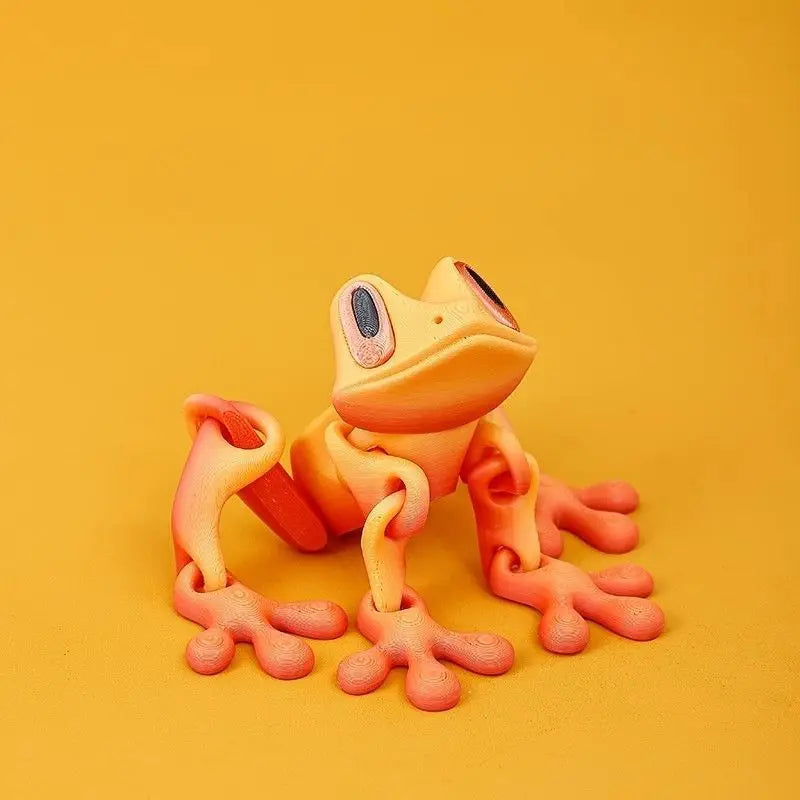 3D Printing Simulation Tree Frog Joint Movable Frog Ornaments Kitchen Home Decoration Office Animal Desk Toy Refrigerator Magnet