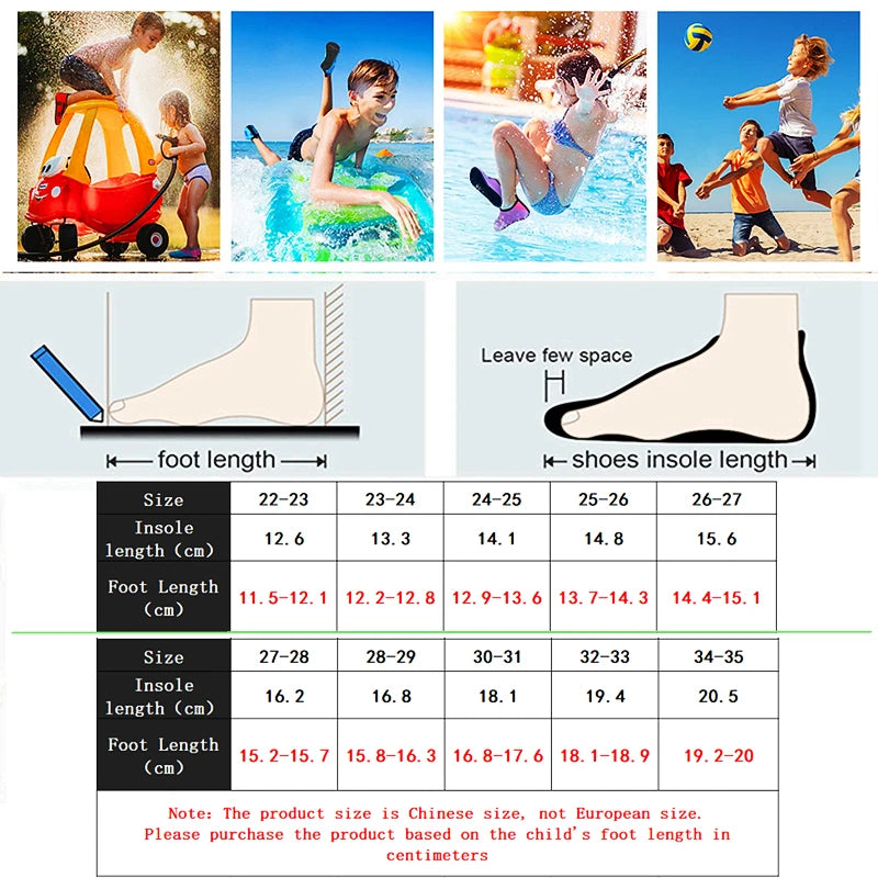 2024 New Children Beach Shoes Water Socks Boys And Girls Home Shoes Baby Indoor Socks Cartoon Unicorn Kids Slippers