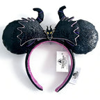 Disney Princess Headband Mickey Ear Rapunzel Sequin Bow Hair Hoop Birthday Gift Girl Accessories Halloween Gift Christmas Jack