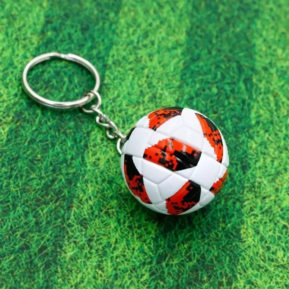 Leather Football Keychain New Exquisite Key Chain Souvenir Decoration Toy Keyring Ring School Reward for Kid Pendant Accessory
