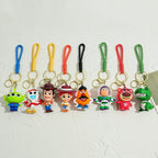 Disney Toy Story Figure Keyring Woody Buzz Alien Smarty Pants Car Keychain Cute Doll Pendant Birthday Christmas Gift for Kids