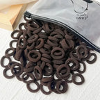 50/100Pcs Colorful Basic Nylon Ealstic Hair Ties for Girls Ponytail Hold Scrunchie Rubber Band Kid Fashion Hair Accessories