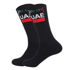 New UAE Cycling Socks rTeam Bike Nurse Compression Road Bike Running Mtb Knee-high White Sports Running Football Socks