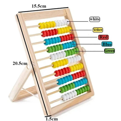 Wooden Counting Abacus Montessori Math Learning Toy