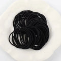 98/200Pcs Women's Black Elastic Headband Girls' Hair Rope Solid Color Ponytail Clip Simple and Durable Girls' Hair Accessories