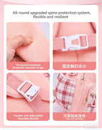 Protecting The Spine Ergonomics Elementary School Students Girls Checkered Backpack Large Capacity Lightweight Waterproof