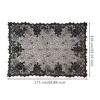 1 Pcs of Halloween Lace Tablecloth Spider Web Skull Pattern Rectangular Shape for Party Decoration Haunted House Pumpkin Design
