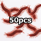50pcs Realistic Bugs Funny Toy Fake Cockroach Novelty Insects Halloween Prank Simulation Tricky Disgusting Scary Party Supplies