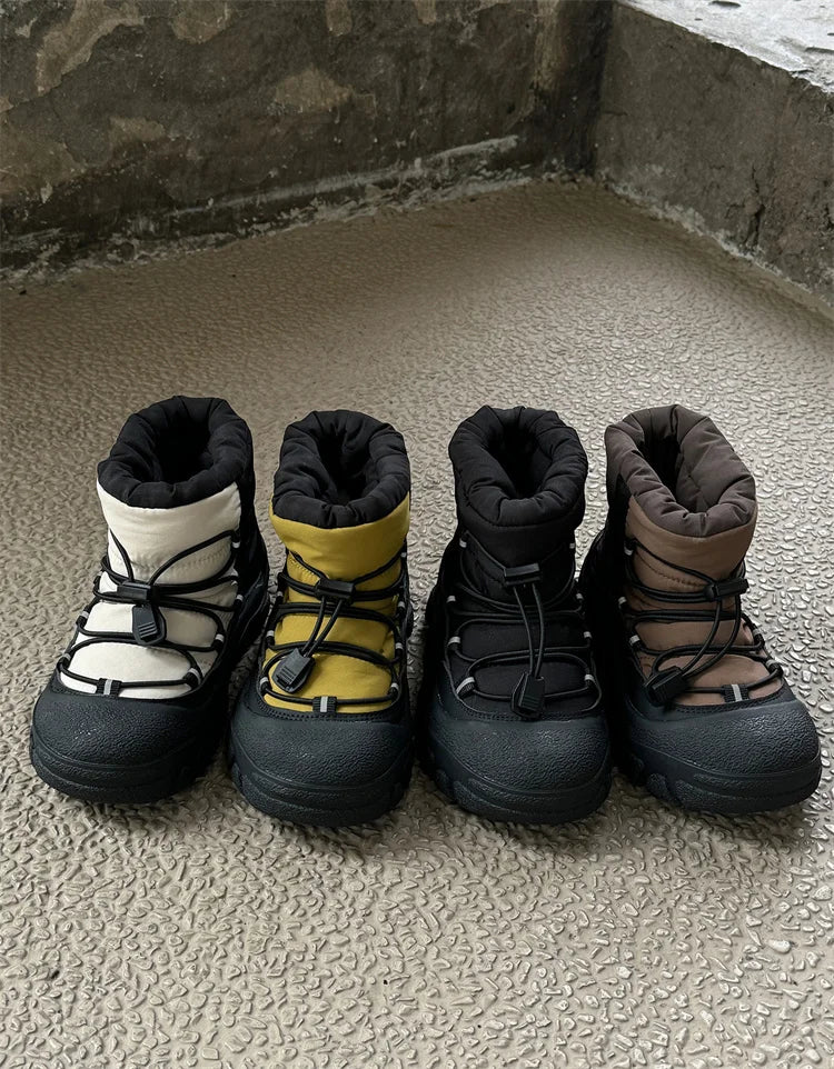 2025 New Winter Children Snow Boots For Boys Waterproof Warm Fur Rubber Sole Non-slip Fashion Girls Boots EU 26-37